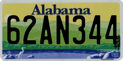 AL license plate 62AN344