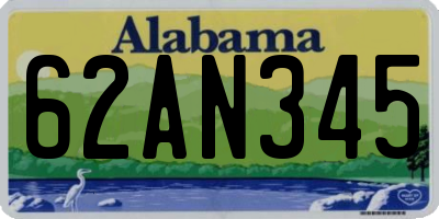 AL license plate 62AN345