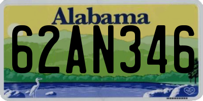 AL license plate 62AN346