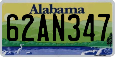 AL license plate 62AN347
