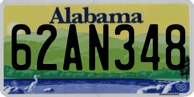 AL license plate 62AN348