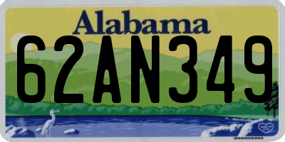 AL license plate 62AN349