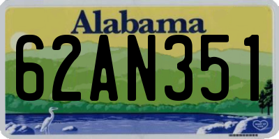 AL license plate 62AN351