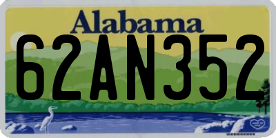 AL license plate 62AN352