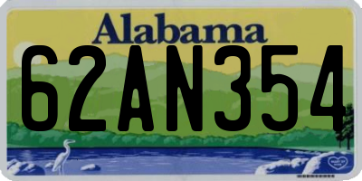 AL license plate 62AN354