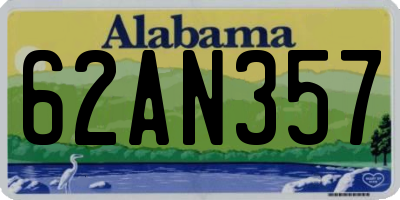 AL license plate 62AN357