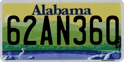 AL license plate 62AN360