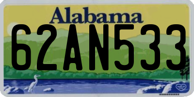 AL license plate 62AN533