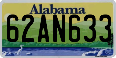 AL license plate 62AN633