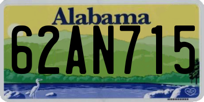 AL license plate 62AN715
