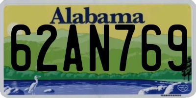 AL license plate 62AN769