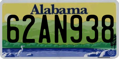 AL license plate 62AN938