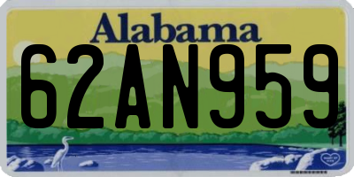 AL license plate 62AN959