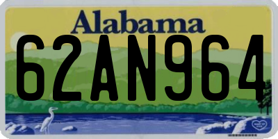 AL license plate 62AN964