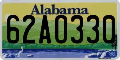 AL license plate 62AO330