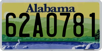 AL license plate 62AO781