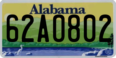 AL license plate 62AO802