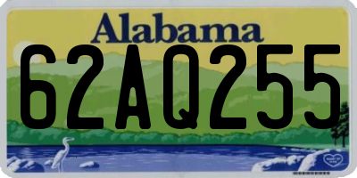 AL license plate 62AQ255