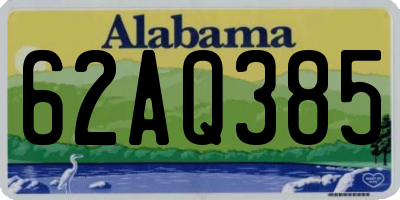 AL license plate 62AQ385