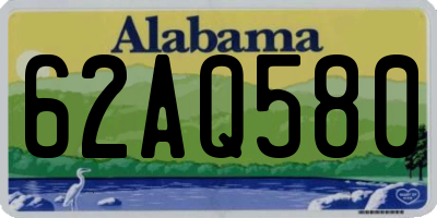 AL license plate 62AQ580