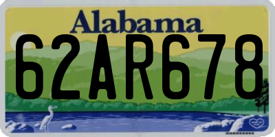 AL license plate 62AR678