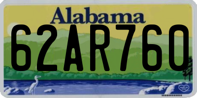 AL license plate 62AR760