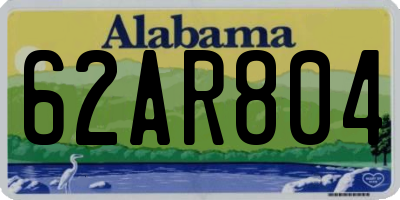 AL license plate 62AR804