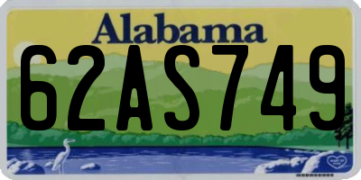 AL license plate 62AS749