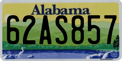 AL license plate 62AS857