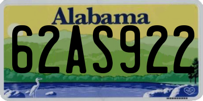 AL license plate 62AS922