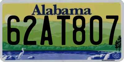 AL license plate 62AT807