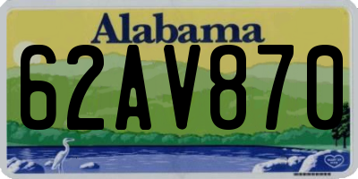 AL license plate 62AV870
