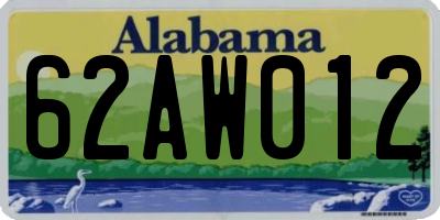 AL license plate 62AW012