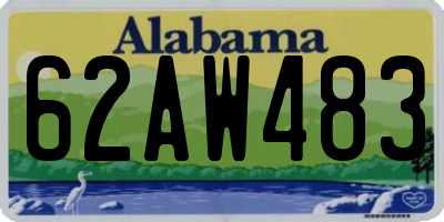 AL license plate 62AW483