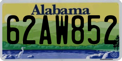 AL license plate 62AW852