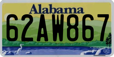 AL license plate 62AW867