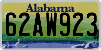 AL license plate 62AW923