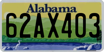 AL license plate 62AX403