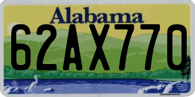 AL license plate 62AX770