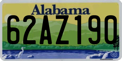 AL license plate 62AZ190