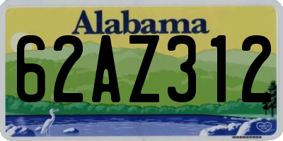 AL license plate 62AZ312