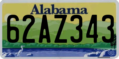 AL license plate 62AZ343