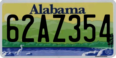 AL license plate 62AZ354