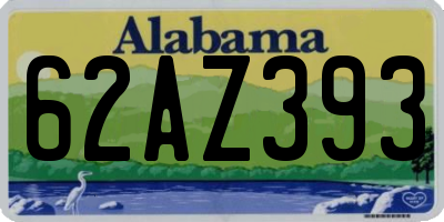 AL license plate 62AZ393