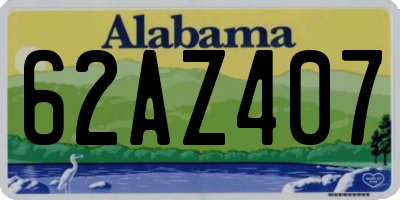 AL license plate 62AZ407