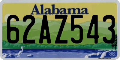 AL license plate 62AZ543
