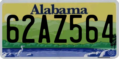 AL license plate 62AZ564