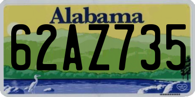 AL license plate 62AZ735