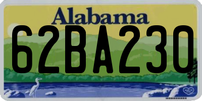 AL license plate 62BA230