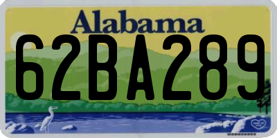AL license plate 62BA289
